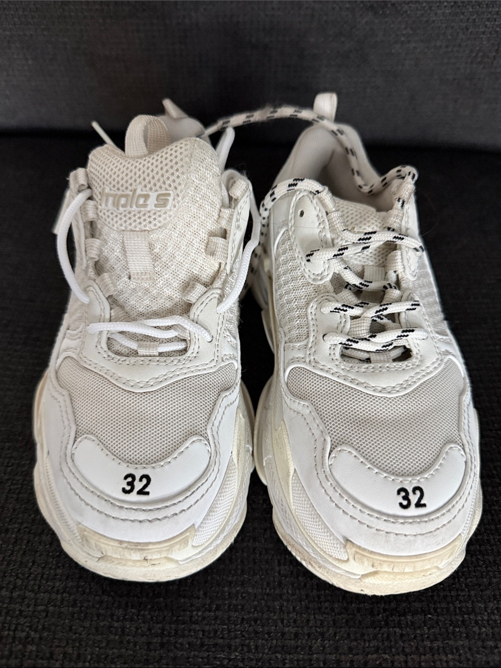 Balenciaga White Kids Chunky Sneakers - Casual Comfort size 32
